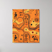 部族ミニマル芸術 キャンバスプリント (正面)