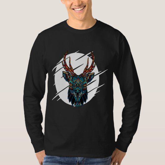 部族ムース頭部 Tシャツ (正面)