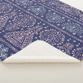 部族メキシコ、民族のシームレスなパターン。 シェルパブランケット (3/4)