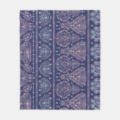 部族メキシコ、民族のシームレスなパターン。 フリースブランケット (正面)