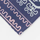 部族メキシコ、民族のシームレスなパターン。 フリースブランケット (角)