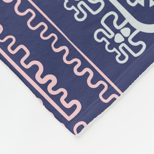 部族メキシコ、民族のシームレスなパターン。 フリースブランケット (角)