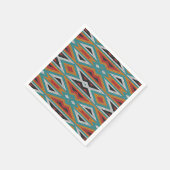 部族モザイク素朴先住民アメリカインディアン模様 スタンダードカクテルナプキン (角)