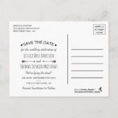 部族モダンの羽ボヘミアン日付を保存 案内ポストカード (裏面)