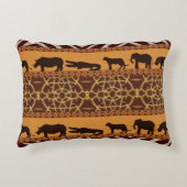 部族モダンアフリカのキリン模様アニマルプリント アクセントクッション (正面)