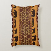部族モダンアフリカのキリン模様アニマルプリント アクセントクッション (正面(垂直))