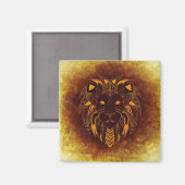 部族ライオン磁石 マグネット (正面/裏面)