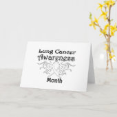 部族リボン – 肺がん認識度月 カード (黄色い花)