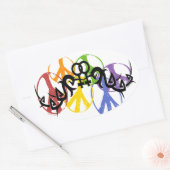 部族レズビアン平和シンボルのシール 楕円形シール (封筒)