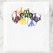 部族レズビアン平和シンボルのシール 楕円形シール (バッグ)