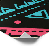 部族ヴィンテージのシームレスなパターン ポスター (角)