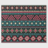 部族ヴィンテージのシームレスなパターン ラッピングペーパー (フラット)
