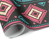 部族ヴィンテージのシームレスなパターン ラッピングペーパー (ロールコーナー)