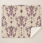 部族ヴィンテージのシームレスアステカ化 シェルパブランケット (正面(横))