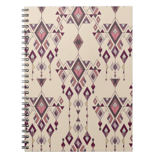 部族ヴィンテージのシームレスアステカ化 ノートブック (正面)