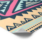 部族ヴィンテージのシームレス ポスター (角)