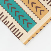 部族ヴィンテージ民族のシームレスなイラストレーション フリースブランケット (角)