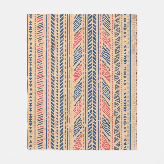 部族ヴィンテージ民族：シームレスなパターン。 フリースブランケット (正面)