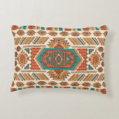 部族ヴィンテージ:民族のシームレスなパターン アクセントクッション (裏面)