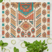 部族ヴィンテージ:民族のシームレスなパターン キッチンタオル (折り畳み)