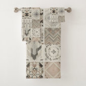 部族万華鏡のように千変万化するパターン幾何クール抽象芸術自然 バスタオルセット (インサイチュ)