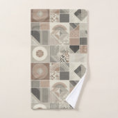 部族万華鏡のように千変万化するパターン幾何クール抽象芸術自然 バスタオルセット (ハンドタオル)