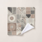 部族万華鏡のように千変万化するパターン幾何クール抽象芸術自然 バスタオルセット (ウォッシュタオル)