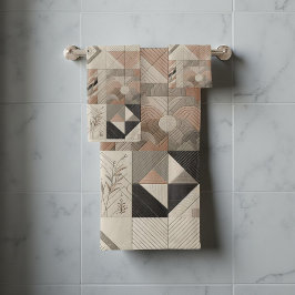 部族万華鏡のように千変万化するパターン幾何クール抽象芸術自然 バスタオルセット