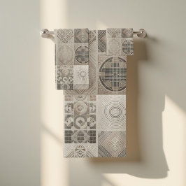 部族万華鏡のように千変万化するパターン幾何クール抽象芸術自然 バスタオルセット