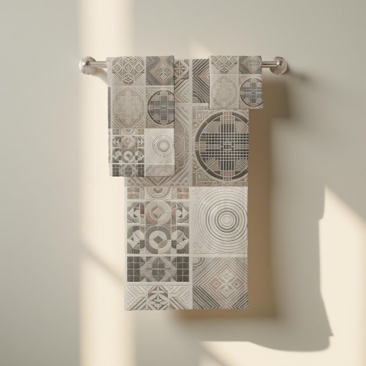 部族万華鏡のように千変万化するパターン幾何クール抽象芸術自然 バスタオルセット