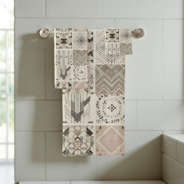 部族万華鏡のように千変万化するパターン幾何クール抽象芸術自然 バスタオルセット