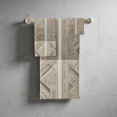 部族万華鏡のように千変万化するパターン幾何クール抽象芸術自然 バスタオルセット