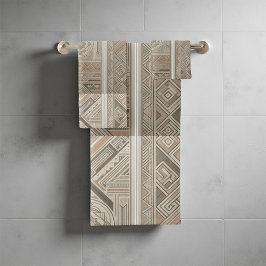 部族万華鏡のように千変万化するパターン幾何クール抽象芸術自然 バスタオルセット