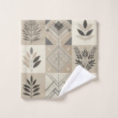 部族万華鏡のように千変万化するパターン幾何クール抽象芸術自然 バスタオルセット (ウォッシュタオル)