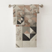 部族万華鏡のように千変万化するパターン幾何クール抽象芸術自然 バスタオルセット (インサイチュ)