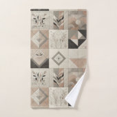 部族万華鏡のように千変万化するパターン幾何クール抽象芸術自然 バスタオルセット (ハンドタオル)