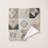 部族万華鏡のように千変万化するパターン幾何クール抽象芸術自然 バスタオルセット (ウォッシュタオル)