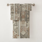 部族万華鏡のように千変万化するパターン幾何クール抽象芸術自然 バスタオルセット (インサイチュ)