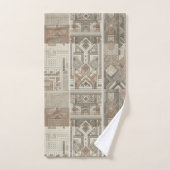 部族万華鏡のように千変万化するパターン幾何クール抽象芸術自然 バスタオルセット (ハンドタオル)