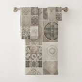 部族万華鏡のように千変万化するパターン幾何クール抽象芸術自然 バスタオルセット (インサイチュ)