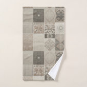 部族万華鏡のように千変万化するパターン幾何クール抽象芸術自然 バスタオルセット (ハンドタオル)