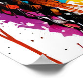 部族万華鏡のように千変万化するパターン:カラフル先住民ポートレート ポスター (角)