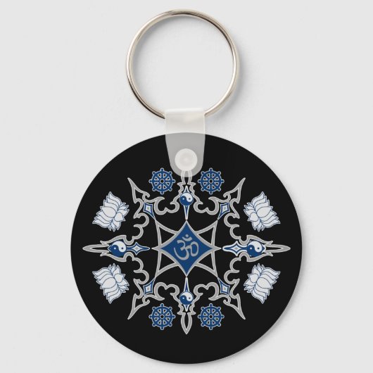 部族仏教記号 キーホルダー (正面)