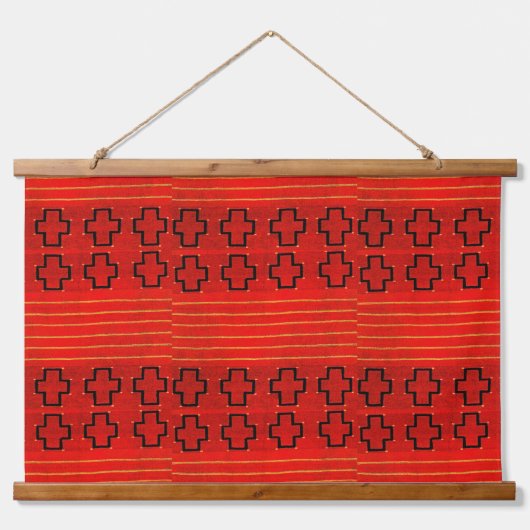 部族先住民アメリカ南西部ナバホ織 吊り下げ型タペストリー (正面)