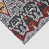 部族先住民レッドグレーブラック金ゴールドパターン 薄葉紙 (詳細)