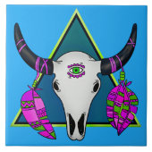 部族動物スカル タイル (正面)