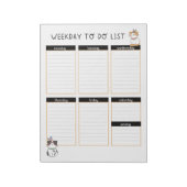 部族子猫のCateのWeekday To Doリスト ノートパッド (回転)