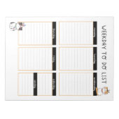 部族子猫のCateのWeekday To Doリスト ノートパッド (正面)