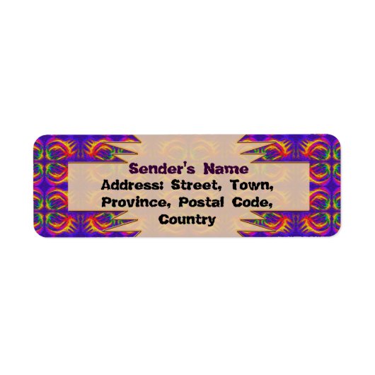 部族差出人住所ラベル ラベル (正面)