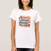 部族幾何学模様 アクションは言葉よりも雄弁な炎 Tシャツ (正面)